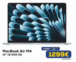 Euronics MacBook Air M4 15" 16/256 GB offerta