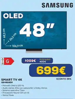 Euronics SAMSUNG SMART TV 4K QE48S90D offerta