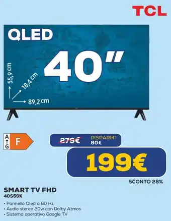 TCL SMART TV FHD 40S59K