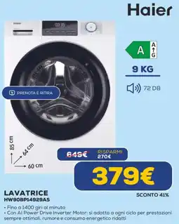 Euronics Haier LAVATRICE HW90BP14929AS offerta
