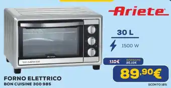 Ariete forno elettrico bon cuisine 300 985