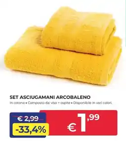 Progress Set asciugamani arcobaleno offerta