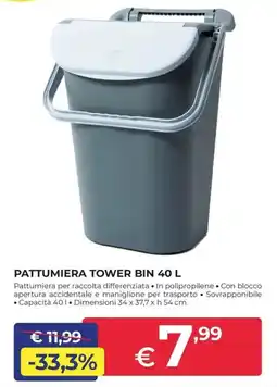 Progress Pattumiera tower bin offerta