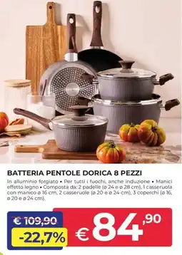 Progress Batteria pentole dorica 8 pezzi offerta