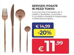 Progress Servizio posate 16 pezzi tokyo offerta