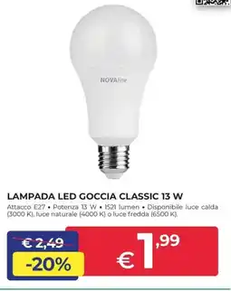 Progress Lampada led goccia classic 13 w offerta