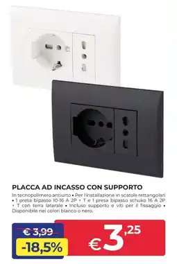 Progress Placca ad incasso con supporto offerta