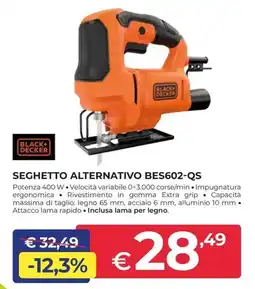 Progress BLACK+ DECKER SEGHETTO ALTERNATIVO BES602-QS offerta