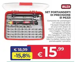 Progress Valex set portainserti di precisione 51 pezzi offerta