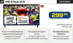 Euronics LG 43" UHD AI Serie UA74 43UA74006 offerta