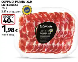 Coop Superstore Coppa di parma i.g.p. LA FELINESE offerta