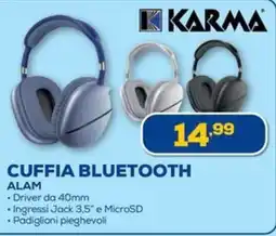 Euronics Karma cuffia bluetooth alam offerta