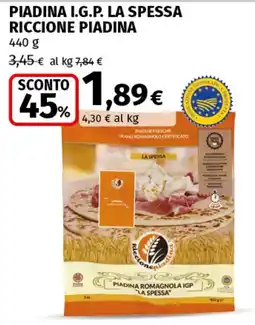 Coop Superstore Piadina i.g.p. la spessa RICCIONE PIADINA offerta