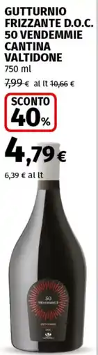 Coop Superstore Gutturnio frizzante d.o.c. 50 vendemmie CANTINA VALTIDONE offerta