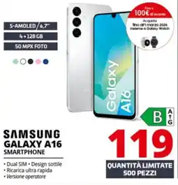 Comet SAMSUNG GALAXY A16 SMARTPHONE offerta