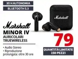 Comet Marshall MINOR IV AURICOLARI TRUEWIRELESS offerta