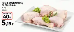 Coop Superstore Fusi e sovracosce pollo AIA offerta