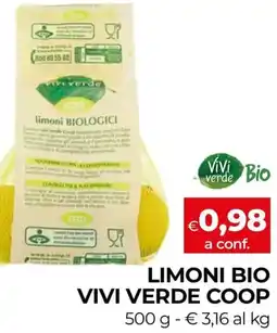 Unicoop Limoni bio vivi verde COOP offerta