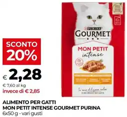 Unicoop Alimento per gatti mon petit intense GOURMET PURINA offerta