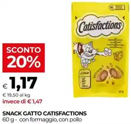 Unicoop Snack gatto CATISFACTIONS offerta