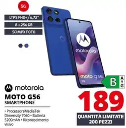 Comet motorola MOTO G56 SMARTPHONE offerta