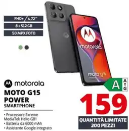 Comet motorola MOTO G15 POWER SMARTPHONE offerta