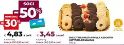 Unicoop Biscotti di pasta frolla assortiti fattoria casanova offerta