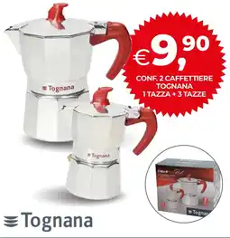 Unicoop Conf. 2 caffettiere TOGNANA offerta