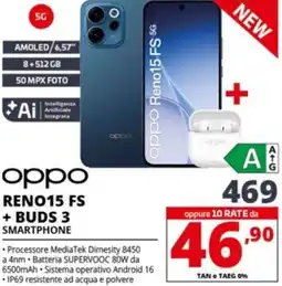 Comet oppo RENO15 FS + BUDS 3 SMARTPHONE offerta