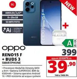 Comet oppo RENO15 F + BUDS 3 SMARTPHONE offerta