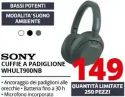 Comet SONY CUFFIE A PADIGLIONE WHULT900NB offerta
