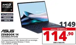 Comet ASUS ZENBOOK 14 UM3406KA-PP147W offerta
