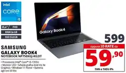 Comet SAMSUNG GALAXY BOOK4 NOTEBOOK NP750XGJ-KG2IT offerta