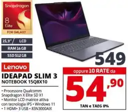 Comet Lenovo IDEAPAD SLIM 3 NOTEBOOK 15Q8X10 offerta