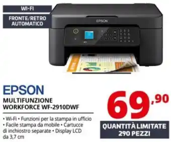 Comet EPSON MULTIFUNZIONE WORKFORCE WF-2910DWF offerta