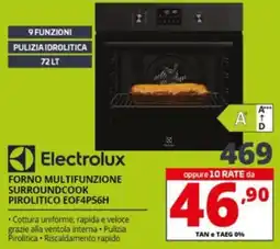 Comet Electrolux FORNO MULTIFUNZIONE SURROUNDCOOK PIROLITICO EOF4P56H offerta