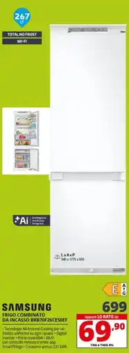 Comet SAMSUNG FRIGO COMBINATO DA INCASSO BRB70F26CES0EF offerta