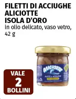Coop Superstore Filetti di acciughe aliciotte isola d'oro offerta