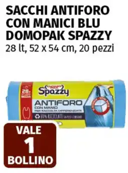 Coop Superstore Sacchi antiforo con manici blu domopak SPAZZY offerta