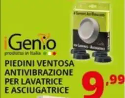 Comet Genio piedini ventosa antivibrazione per lavatrice e asciugatrice offerta