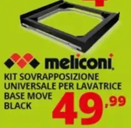 Comet Meliconi kit sovrapposizione universale per lavatrice base move black offerta