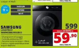 Comet SAMSUNG LAVATRICE WW90DB8U95GBU3 offerta
