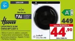 Comet Hoover LAVATRICE SLIM OW50-BP12307-S offerta