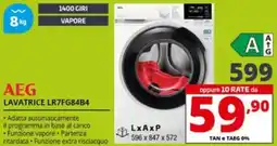 Comet AEG LAVATRICE LR7FG84B4 offerta