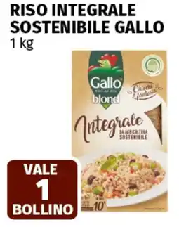 Coop Superstore Riso integrale sostenibile GALLO offerta