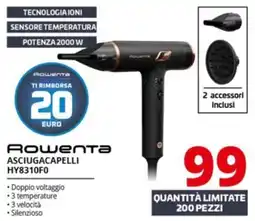 Comet Rowenta ASCIUGACAPELLI HY8310F0 offerta