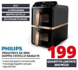 Comet PHILIPS FRIGGITRICE AD ARIA DOPPIO CESTELLO NA462/70 offerta