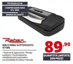 Comet Reber MACCHINA SOTTOVUOTO 9718N offerta