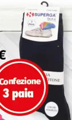 Coop Superstore Confezione 3 calze uomo SUPERGA offerta
