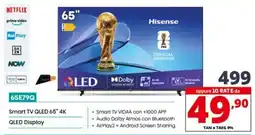 Comet Hisense 65E79Q Smart TV QLED 65" 4K offerta